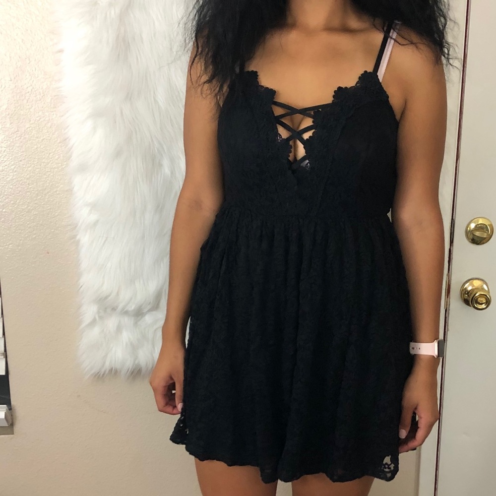 Black mini dress